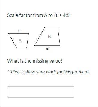 Scale factor from A to B is 4:5.
Help