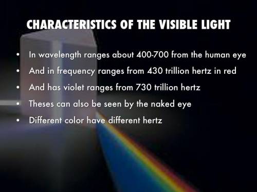 Characteristics of visible​