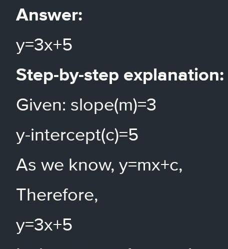 A line has a y-intercept of 1 and a slope of -1/7. What is its equation in slope-intercept form?