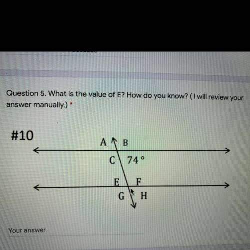 Question 5. What is the value of E? How do you know?