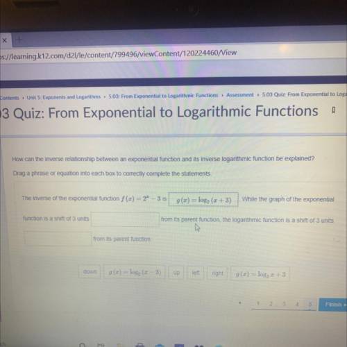 How can the inverse relationship between an exponential function and its inverse logarithmic functi