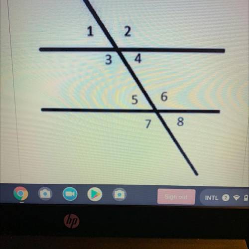 Which pair of angles are corresponding angles? (The two horizontal lines are parallel)pls help
