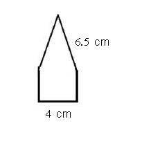 What is the approximate area of this figure?

A. 25 cm
B. 29 cm
C. 38 cm
D. 42 cm