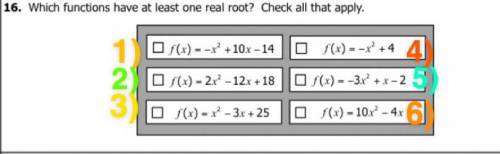 Pick which numbers have one real root