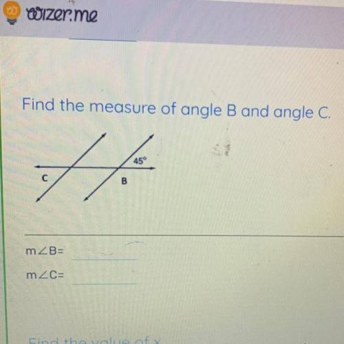 Find the measure of angle B and angle C.