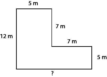 DUE TODAY HELP!

Find the perimeter of the composite shape shown below.
A.43m
B.46m
C.144m
D.48m