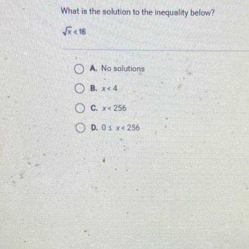 What is the solution to the inequality below?