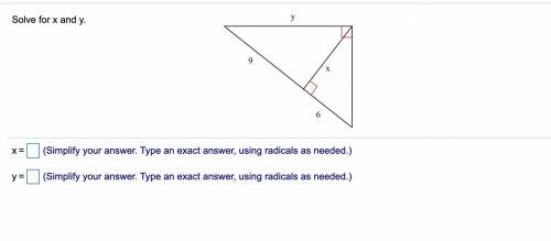 Trignometry, Solve for X and Y, quickest answer gets branliest