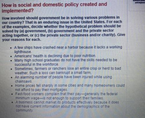 Help me ASAP. 50 Points.

How is social and domestic policy created and implemented? How involved