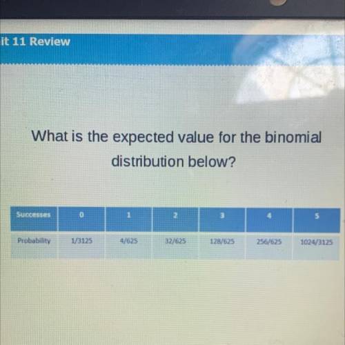 Help !! what is the expected value for the binomial distribution below ?

no bots please. i keep g