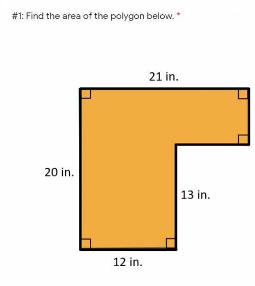 Find the area of the polygon below
