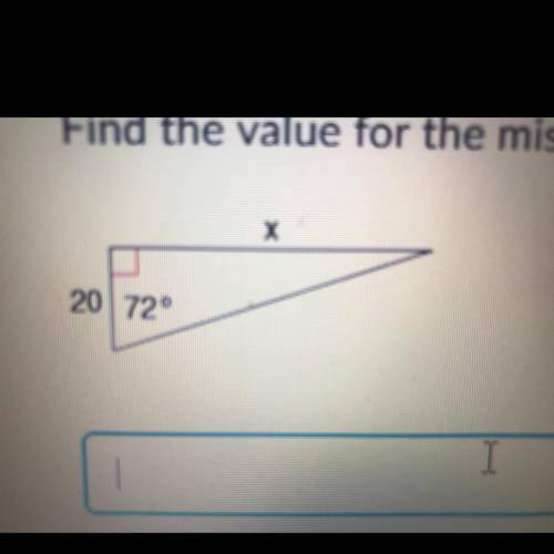 Find the value for the missing side length. Round to the nearest tenth if necessary.