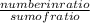 \frac{number in ratio}{sum of ratio}