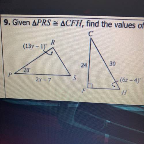 9. What is the Value of x
