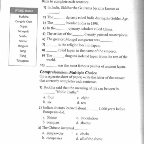 Can someone tell me the answers don’t just type random stuff-_- i’ll give brainlist and points