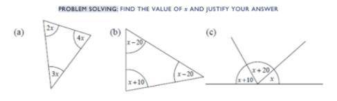 Find the value of x and justify your answer