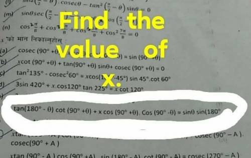 Please help me. Find the value of x.​