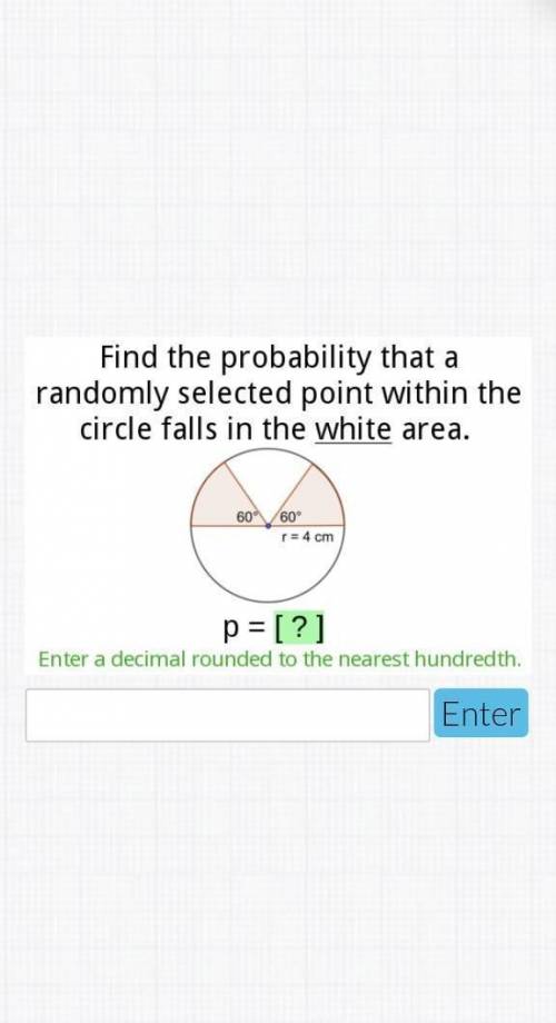Find the geometric probability​