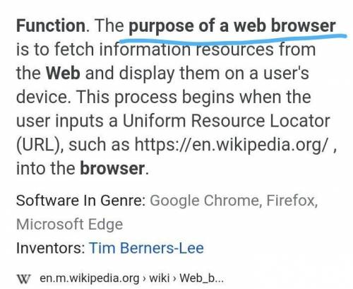What Is the Purpose of a Web Browser? *​