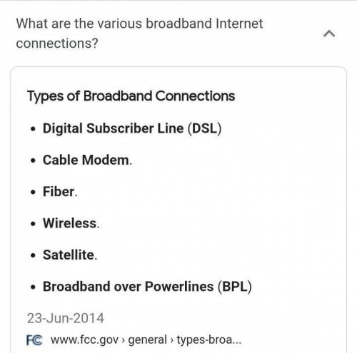 What Are the Various Broadband Internet Connections? *​