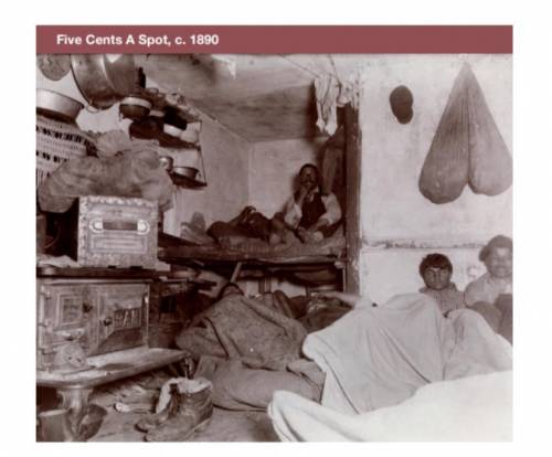 Based on Jacob Riis’ photograph, what conclusions can you make about the living conditions in tenem