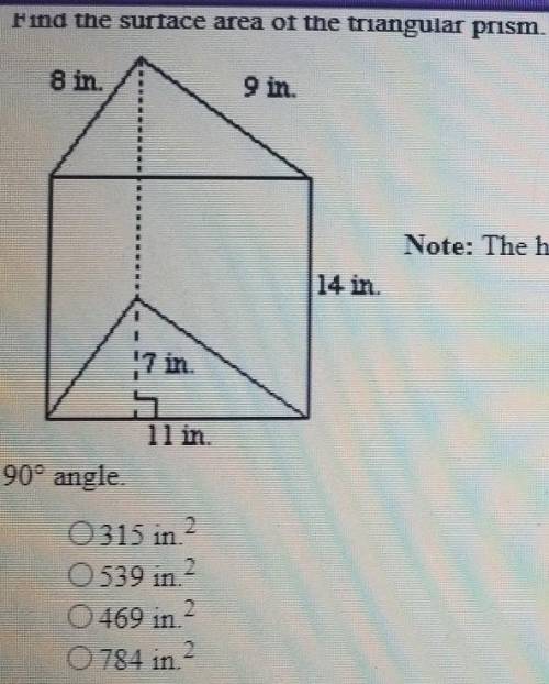Find the surface area of the triangular prism ​