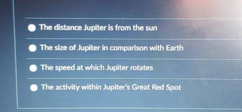 Which of the following MOST influenced Jupiter's Coriolis effect to be greater than Earth's?​