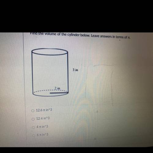 Plz help find the volume of the cylinder plz