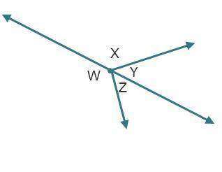 Angles X and Y form a straight line. Angles W and Z form a straight line. Angles X and W are beside