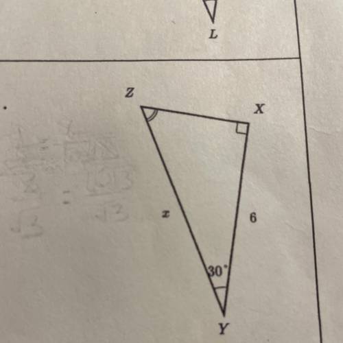 For each of the triangles below, find the exact value of x.