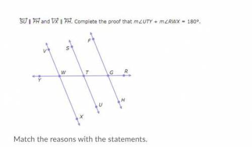 Geometry help please! Match the reasons with the statements.