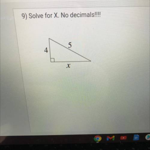 Solve for X. No decimals 
Help please