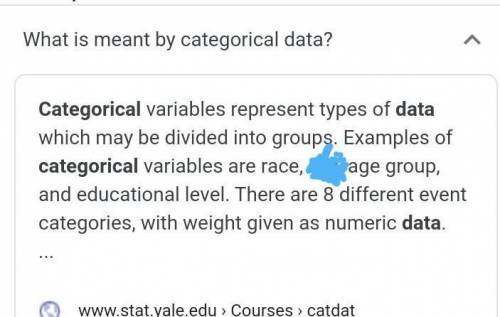 What is categorical data