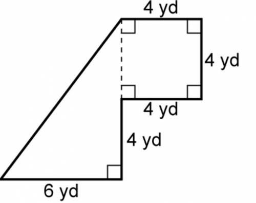 What is the perimeter of the composite figure?

Enter your answer in the box.
perimeter = yd