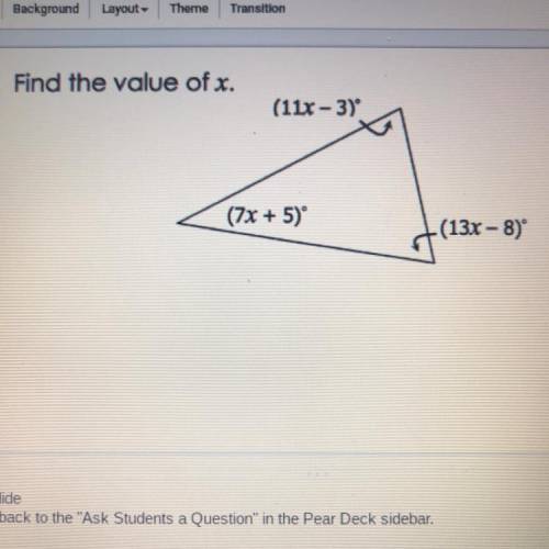 Find the value of x.
Plsss help