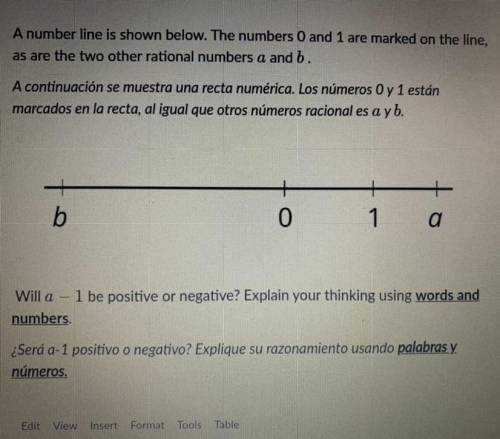 Please answer

A number line is shown below. The numbers 0 and 1 are marked on the line, as are th