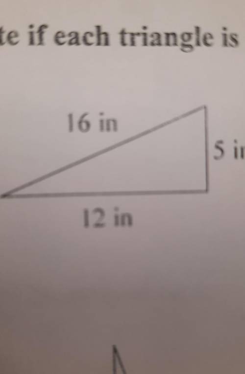 State if the triangle is acute, obtuse, or right ​