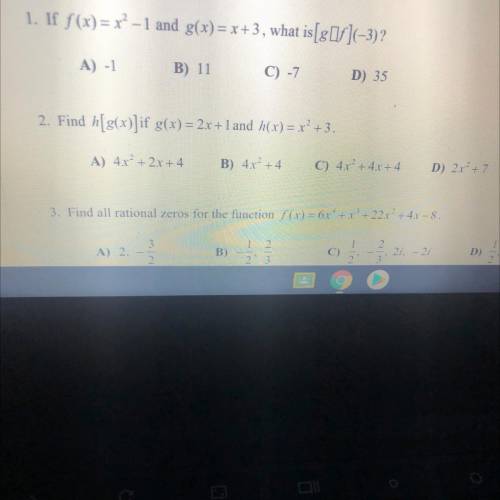 I need help with #1 and 2