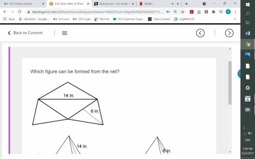 Which figure can be formed from the net? If The Answer Is Right I'll Give Points