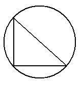 Select whether the triangle is inscribed in the circle, circumscribed about the circle, or neither.