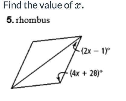 Please help! Answer and explanation please!
(Solve for x)