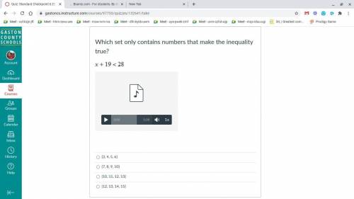 Which set only contains numbers that make the inequality true??