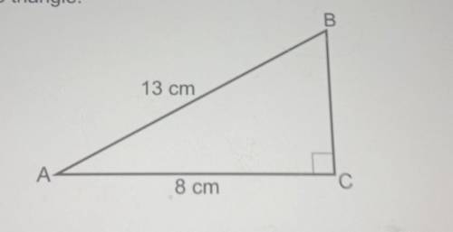 Look at this triangle.A13cmBC 8cmWork out length BC​