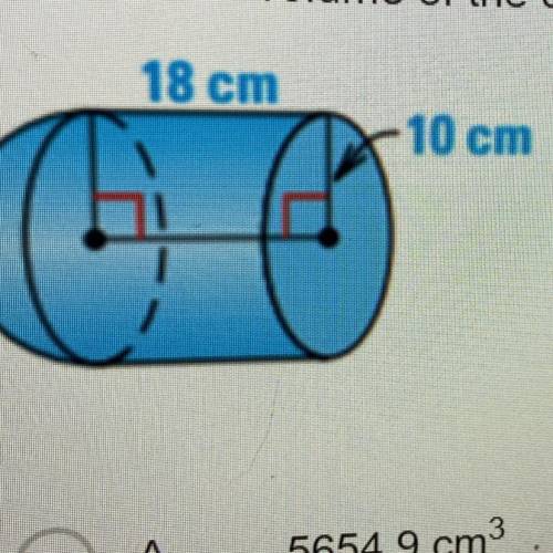 Determine the volume of the composite figure displayed. Round the answer to the nearest tenth.

A