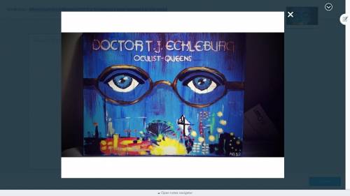 What could this billboard of Dr T.J. Eckleburg's eyes represent in the story?