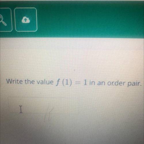 Write the value f (1) =1 in an order pair