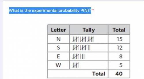 What is the experimental probability P(N)?