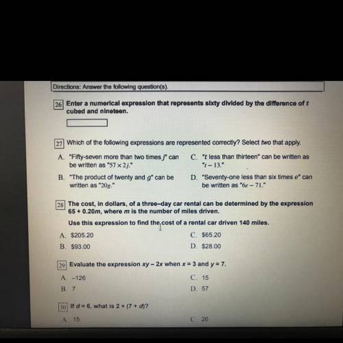 Can you help me on question 27?!