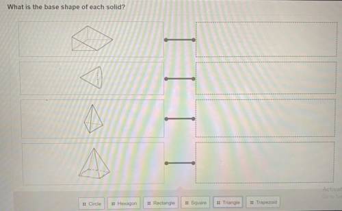 What is the base shape of each solid? Please help