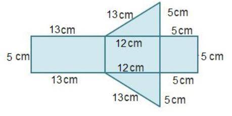 What is the surface area of the solid that this net can form?

A. 106 square centimeters
B. 150 sq